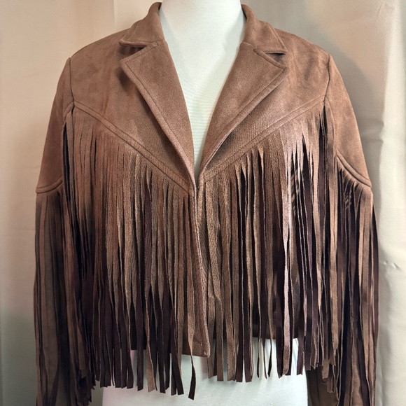 PRETTYGARDEN Jackets & Blazers - PRETTYGARDEN Women's Fringe Faux Suede Leather Jacket
